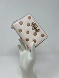 Kate Spade Ivory & Rose Gold Polka Dot Zip-Around Wallet NWOT