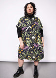 Wildfang Size 3X (24/26) Purple & Blue Floral Shirt Dress