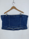 eloquii Size 22 Blue Denim Bustier Top