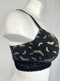 Torrid Size 2x (18/20) Black & Gold Bats Bralette