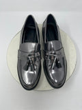 Coach Size 11 Pewter Patent Tassel Loafers