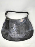 Icon Black & Silver Handpainted Cowgirl Shoulder Purse