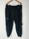 Hot Topic Size 18 Black Suspender Jogger Pants