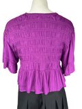 A+ by Anthropologie Size Open (L) Fuchsia Smocked Jacket