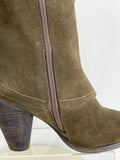 Kensie Size 10 Olive Green Layered Suede Boots