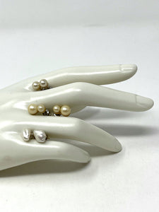 Vintage Gold & Pearl 3 Sets Earrings