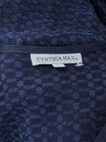 Vintage Cynthia Max Size L 14/16 Navy Circles & Lines 3PC Suit Set