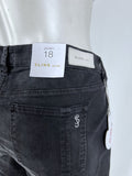 Slink Size 18 Black Distressed Skinny Jeans NWT