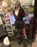 Current Mood Size L Green Tartan Plaid Mini Skirt NWOT