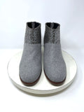 Toms Size 11 W Gray & Silver Textured Booties NWOB