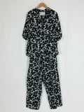 Wray Size 2X/3X Black & White Floral Shirt Pants Set