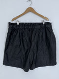 eloquii Size 20 Black Faux Leather Shorts