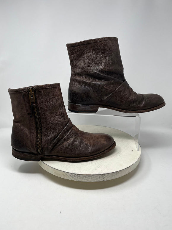 John Fluevog Size W10/M8 Brown Distressed Boots