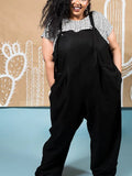 Copper Union Size 1X (18W) Black Overalls