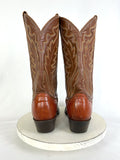 Justin Size (M) 8.5/ (W)10 Burnt Orange & Brown Cowboy Boots