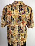 Vintage Impressions Size 20 Gold Multi-Color Ornate Shirt