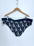 Calvin Klein Size 3X (24) Blue & White Logo Panties NWT