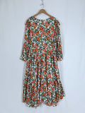 Loud Bodies Size 3X Green & Orange Floral Dress