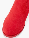 Justfab Size 10 Red Faux Suede Knee Boots NWOB