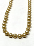 Vintage Champagne Faux Pearl Evening Necklace