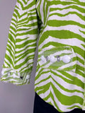 Berek Size XL Lime Green & White Zebra Jacket