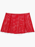 Savage x Fenty Size 2X Red Fishnet Skirt Set