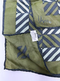 Vintage Vera Neumann Green & Black Silk Geometric Scarf