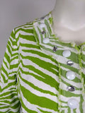 Berek Size XL Lime Green & White Zebra Jacket
