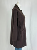 Eileen Fisher Size 1X (18) Brown Wool & Suede Jacket