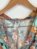 Altar Houseline Size 3X Peach & Teal Floral Dress NWT