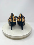 Stuart Weitzman Size 10 Black & Brown Animal Print Heels