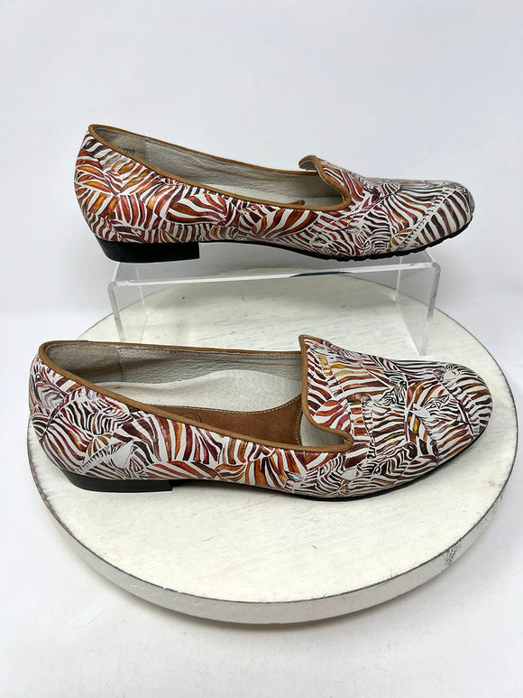 Icon Shoe Size 8 Brown & Red Geisha Shoes