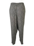 Eileen Fisher Size 24W (3X) Taupe & Black Diamond Print Pants NWT