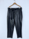 eloquii Size 18 Black Faux Leather Pants NWT