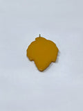 Vintage Butterscotch Bakelite Leaf Art Deco 2" Pendant