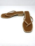 Dolce Vita Size 9 Tan & Beige Stitched Sandals NWOB