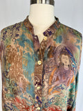 Citron Size 2X Mauve Buddha Silk Shirt