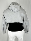 Popflex Size L/XL Gray Heathered Ultra Crop Sweatshirt