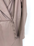 eloquii Size 20 Taupe Faux Leather Jacket Dress