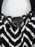 Lane Bryant Size 18W Black & White Chevron Stripe Dress