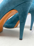 Gucci Size 11 (41) Teal Platform Heels