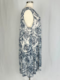 Proud Mary Size 26W White & Blue Floral Dress