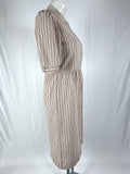 Vintage Lady Carol Size 14 Cream Multi Stripe Dress