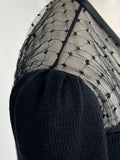 Vintage St. John Size 12/14 (10) Black Lace Sweater