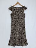 A+ by Anthropologie Size XL (16) Black & Tan Animal Print Retro Dress