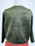 Anne Klein Size XL (16) Dark Green Diamond Quilted Jacket NWT