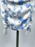 What Lo Wants Size 5X (28) White & Blue Tie-Dye Dress