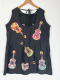 Queen of Sparkles Size XXL Black Multi-Color Guitars Dress