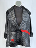 Moonlight Size XL (14/16) Black & Silver Squares & Circles Jacket