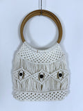 Vintage Ivory Crochet Small Arm Purse